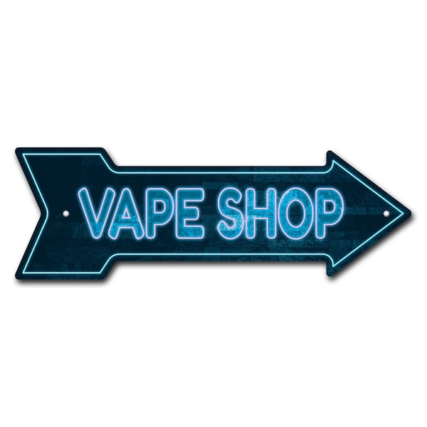 Vape Shop Arrow Sign Funny Home Decor 24in Wide
